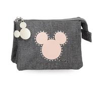 Disney Mickey Studs Accesorio de Viaje- Billetera, Niñas, Negro