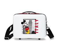 Disney Mickey y Minnie Travel the World Italy Neceser Adaptable Blanco 29x21x15 cms Rígido ABS 9,14L 0,8 kgs