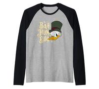 Disney Mickey's Christmas Carol Ebenezer Scrooge Bah Humbug Camiseta Manga Raglan