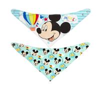 Disney Mickeysimply - Juego de 2 baberos de algodón