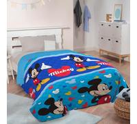 Disney Mikey Mouse Colchas Bouti Infantiles para Niños Licencia Oficial,170 x 250 cm,Composición 100% poliéster. Gramaje 100 gr/m2,Cama 90-105 cm,Color Azul
