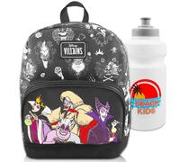 Disney Mini mochila Villains para mujer - Paquete con mochila de villanos Disney de 10 pulgadas con bolsillo frontal más botella de agua para niños de playa | Mochila de villanos Disney, Disney Bolso