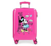 Maleta disney abs 55cm 4w around the world paris fuchsia rosa Talla única