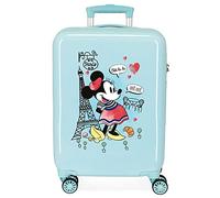 Disney Minnie Around the World Maleta de cabina Azul 38x55x20 cms Rígida ABS Cierre de combinación lateral 34 2 kgs 4 Ruedas dobles Equipaje de Mano