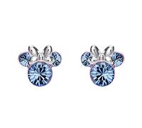 Disney Minnie EF00469SDECL.PH - Pendientes de tuerca chapados en plata con piedra natal de diciembre, talla única, Latón, Sin piedra preciosa