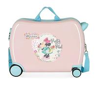 Disney Minnie Florals Maleta Infantil Rosa 50x38x20 cms Rígida ABS Cierre de combinación lateral 34L 1,8 kgs 4 Ruedas Equipaje de Mano