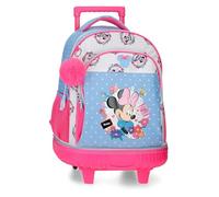 Disney Minnie Flowers Mochila, mochila escolar, compartimentada, tirados para asa, diferentes bolsillos de Joumma Bags