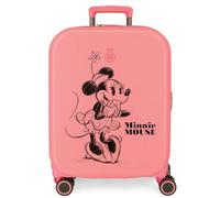 Disney Minnie Happiness Maleta de cabina Rosa 40x55x20 cms Rígida ABS Cierre TSA integrado 37L 3,22 kgs 4 Ruedas dobles Equipaje de Mano