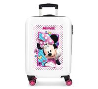 Disney, Minnie Joy Maleta de cabina Multicolor 34x55x20 cms Rígida ABS Cierre combinación 34 L 2,6 Kgs 4 Ruedas Dobles Equipaje de Mano