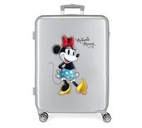 Disney 100 Minnie Joyful Maleta mediana Gris 48x70x26 cms Rígida ABS Cierre TSA integrado 81L 2 kgs 4 Ruedas dobles