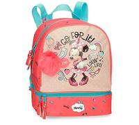 Disney Minnie Lovin Life Mochila con porta merienda Multicolor 23x28x13 cms Microfibra 8,37L