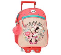 Disney Minnie Lovin Life Mochila Escolar con Carro Multicolor 27x33x11 cms Microfibra 9,8L