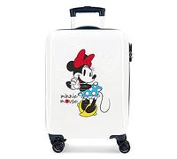 Disney Minnie Magic Maleta de cabina Blanco 37x55x20 cms Rígida ABS Cierre combinación 33L 2,8Kgs 4 Ruedas Dobles Equipaje de Mano