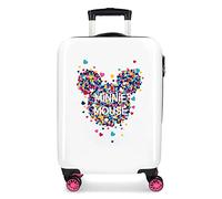Disney Minnie Magic Maleta de cabina, Rosa, 38 x 55 x 20 cm, Rígida ABS, Cierre combinación, 33 L, 2.8 Kg, 4 Ruedas, Doble Equipaje de Mano