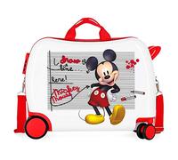 Disney Minnie Mickey Draw The Line Maleta Infantil Rojo 50x39x20 cms Rígida ABS Cierre combinación 34L 2,1Kgs 4 Ruedas Equipaje de Mano