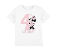 Disney Minnie Mouse 4Th Birthday Shirt Girls T Shirt, 3-4 A