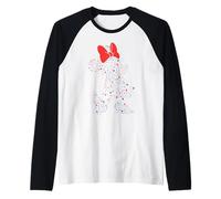 Disney Minnie Mouse 4th of July Fireworks Silhouette USA 250 Camiseta Manga Raglan