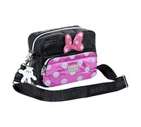 Disney Minnie Mouse Air-Bolso IBiscuit Padding, Negro, 23 x 16 cm