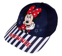 Disney Minnie Mouse Azul Marino de ALGODÓN Gorra de béisbol para Las niñas para el Verano, Gorra de béisbol Ajustable (FR/ES, Números, 52, 53, Mouse Minnie Dark Blue)