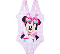 Disney Minnie Mouse Bañador Niña 2-6 Años, Traje de Baño Infantil Una Pieza con Tirantes Ajustables, Ropa de Baño para Playa Piscina, Verano Regalo Niña (5-6 Años, Rosa/Multi Minnie)