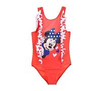Disney Minnie Mouse Bañador para Niña, Bañador de Una Pieza, Talla 4 Años | Rojo