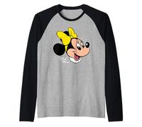 Disney Minnie Mouse Big Face Side Character Trip Matching Camiseta Manga Raglan