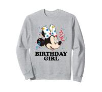 Disney Minnie Mouse Birthday Girl Sudadera, Unisex para adultos, Gris Jaspeado, XL