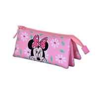 Disney Minnie Mouse Blooming-Triple - Estuche para lápices, Rosa, 23 x 11 cm