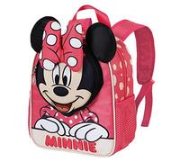 Disney Minnie Mouse Bobblehead-Mochila Pocket, Rosa, 22 x 28 cm, Capacidad 6 L