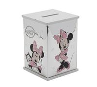 Disney - Minnie Mouse - Caja de ahorro de dinero chapada en plata 999 - Fabricado en Italia - Producto oficial de Disney - Artículos para el hogar para dinero en efectivo, primeros años, adultos,