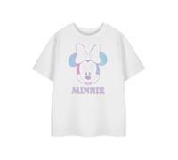 Disney Minnie Mouse - Camiseta de manga corta para niñas | Camiseta gráfica para niños | Ropa clásica de personajes | Camiseta de cuello redondo | Ropa y mercancía de moda para niños, blanco, 3-4 años
