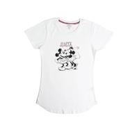 Disney Minnie Mouse Camiseta para Mujer Happy Moments Top Mujer Camiseta Top Blanco, Blanco, M