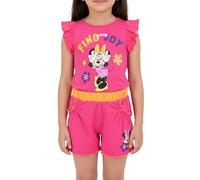 Disney Minnie Mouse Camiseta y Pantalón Corto para Niña, Diseño 'Find Our Joy' Pijama Conjunto 2 Piezas para Niñas, Talla 8 Años | Rosa