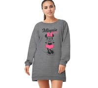 Disney Minnie Mouse Camisón para Mujer - Pijama Manga Larga Gris, gris, XL
