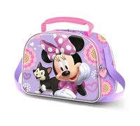Disney Minnie Mouse Cat-Bolsa Portamerienda 3D, Lila, 26 x 20 cm