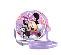 Disney Bolso Redondo 18,5 x 18,5 cm, Bandolera Girl'S, Minnie Mouse Lila, One Size