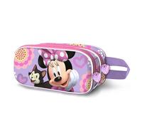 Disney Estuche portatodo Minnie Mouse 3D doble lila 22 x 10 cm