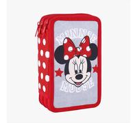 CERDÁ LIFE'S LITTLE MOMENTS - Estuche Escolar 3 Compartimentos Niña de Minnie Mouse - Licencia Oficial Disney, Multicolor, 2700000399