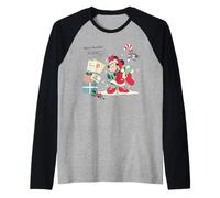 Disney Minnie Mouse Christmas Dear Santa... Retro Holiday Camiseta Manga Raglan