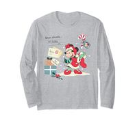 Disney Minnie Mouse Christmas Dear Santa... Retro Holiday Manga Larga