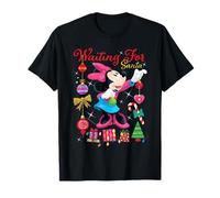 Disney Minnie Mouse Christmas "Waiting for Santa" Holiday Camiseta