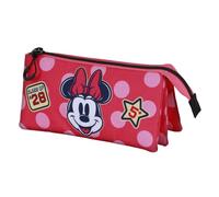 Disney Minnie Mouse Class-Estuche Portatodo Triple, Rosa, 23 x 11 cm