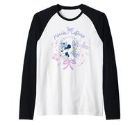 Disney Minnie Mouse & Daisy Duck Friend Heart Coquette Style Camiseta Manga Raglan
