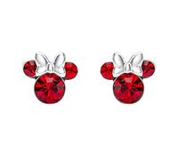Disney Minnie Mouse E905162RJUYL - Pendientes de plata de ley con piedra de la suerte de julio, plata de ley, Plata de ley