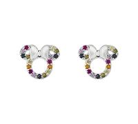 Disney Minnie Mouse E906445RZML.PH - Pendientes de tuerca de plata de ley con circonita cúbica, talla única, Plata de ley, No es una piedra preciosa