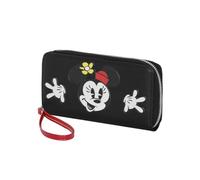 Disney Minnie Mouse Face-Billetero Essential, Negro, 19 x 10 cm