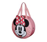 Disney Minnie Mouse Face-Bolsa de Playa Jumbo, Negro, 53 x 50 cm, Capacidad 42 L