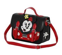 Disney Minnie Mouse Face-Bolso-Mochila Satchel, Negro, 26 x 20 cm