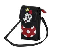 Disney Bolso para móvil Minnie Mouse Face Negro 12 x 20 cm
