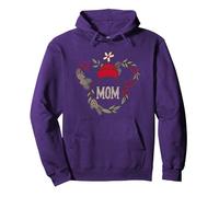 Disney Minnie Mouse Family Holiday (Mom) Sudadera con Capucha, Unisex para adultos, Morado, M